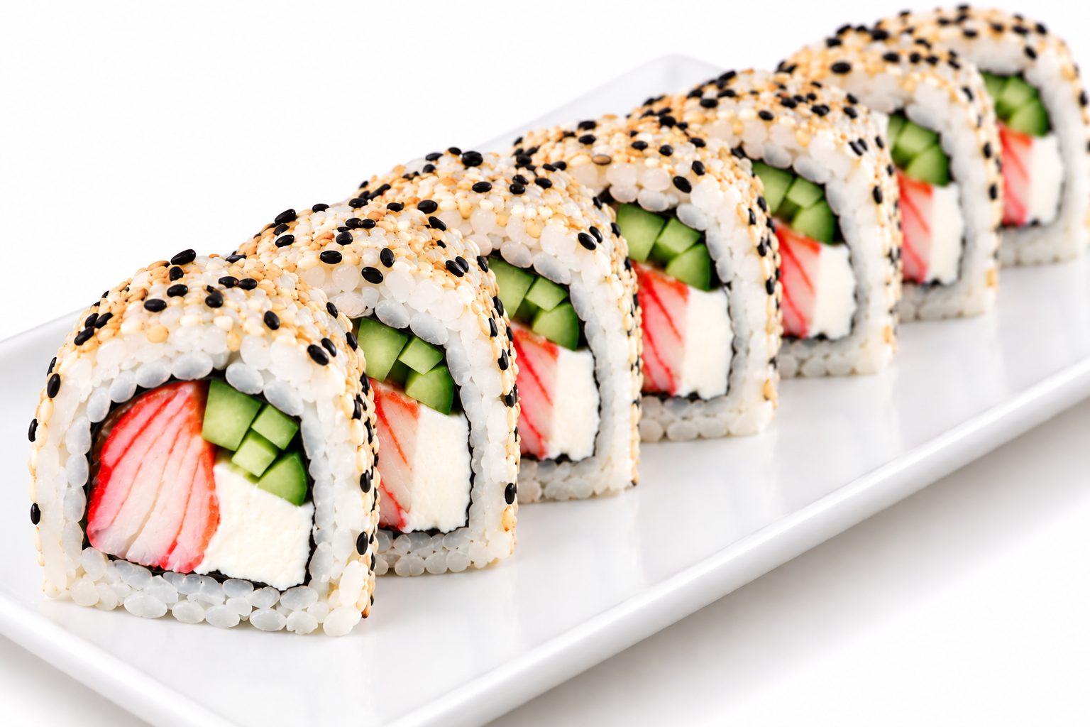 Cream Cheese-Crab Stick Roll 
